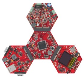 XMC4500 microcontroller development board programmed with the Tasking VX Toolset for ARM